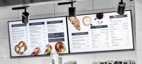 Ultra slim 4K QLED wall mount advertising display